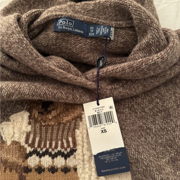 Ralph Lauren teddy bear hoodie sweater - Picture 5 of 9